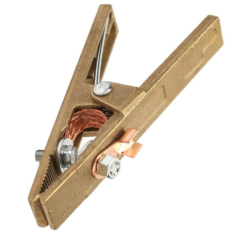 Welding Ground Clamp, 260/300/500A Brass A Shape Earth Clamp for