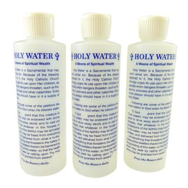 JWG Industries Saint Michael Holy Water Bottle with Dispel The Devil Devotion Set of Three
