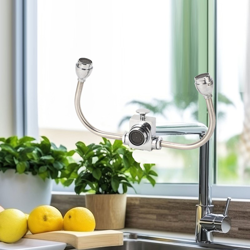 Faucet Mounted Eyewash Station Double Nozzle Emergency Eye Wash Unit
