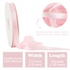 HUIHUANG Pink Satin Ribbon 1/2 inch X 50 Yards Continuous,