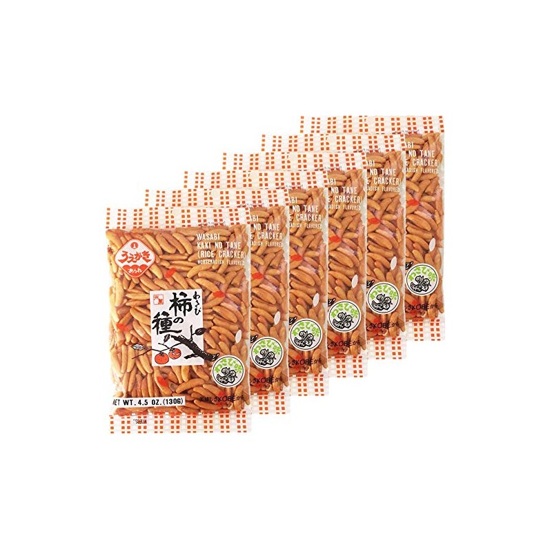 Uegaki Kaki No Tane Wasabi 4.55oz/130g (6pack)