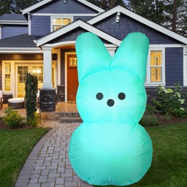 Easter Inflatables Outdoor Decorations, Green Bunny Blow Up Yard Decoration, Welcome Decor for Outdoor Indoor, Yard, Garden, Lawn, Supplies (Green)