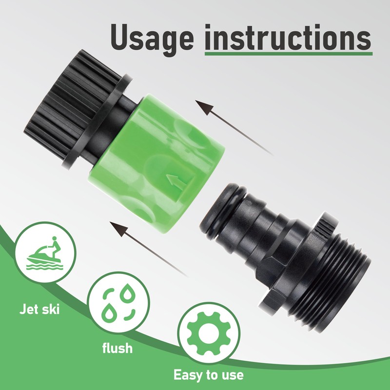 nonarttoy Boat Engine Flush Kit, Boat Hose Quick Release Kit,
