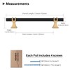 Lepatape 10 Pack 5 inch Black and Gold Cabinet Pulls