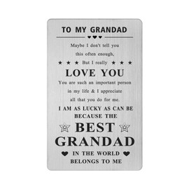 FALOGI Best Grandad Gifts for Men, Grandad Card from Grandchildren, Thank You Grandad Card