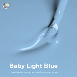 GLOSS Gel Nail Polish | Baby Light Blue 15ml 1 pcs - HEMA Free Gel Polish, Light Blue Soak Off UV LED Gel Varnish, Professional Gel Nail Art for Home & Salon Use, Perfect DIY Gifts for Women & Girls