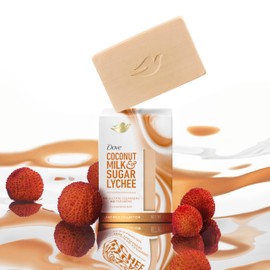 Dove Plant Milk Cleansing Bar Soap Variety Pack 4 Count for Moisturized Skin, with 100% Gentle Cleansers, Sulfate Cleansers, or Parabens + 98% Biodegradable Formula