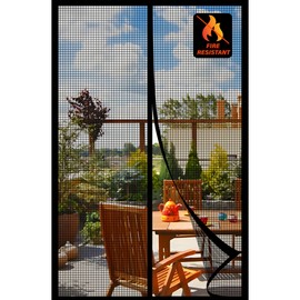 Magnetic Screen Door，Fiberglass Screen Door Mesh，Keep Bugs Out, Heavy-Duty Mesh Curtain,Pet and Kid Friendly, Works with Front Doors, Sliding Doors（32x80 Inch Fiberglass