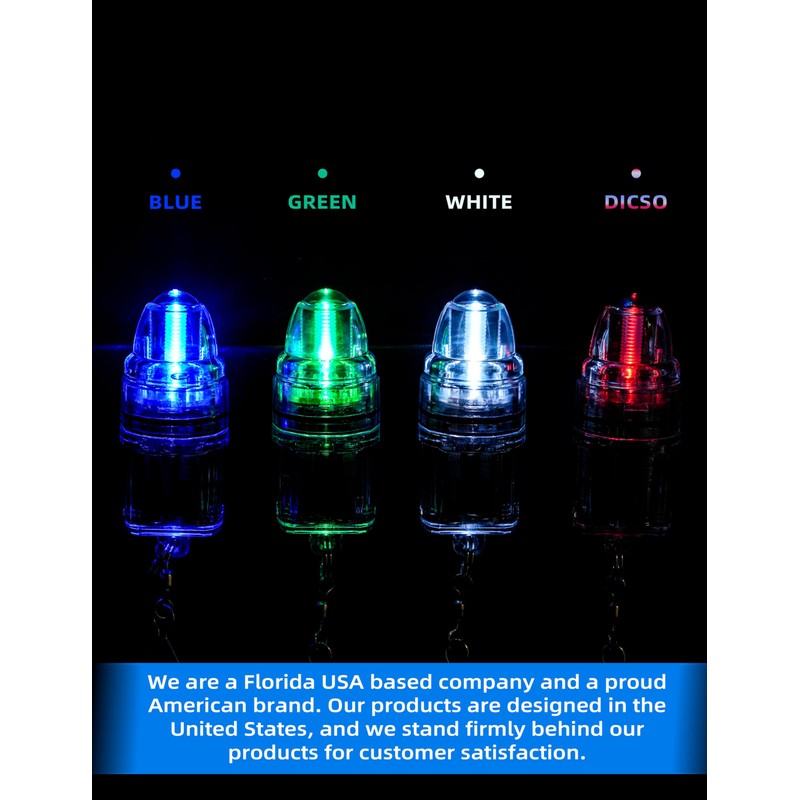 BLUEWING 3pcs Deep Drop Light LED Fishing Light 2100 ft
