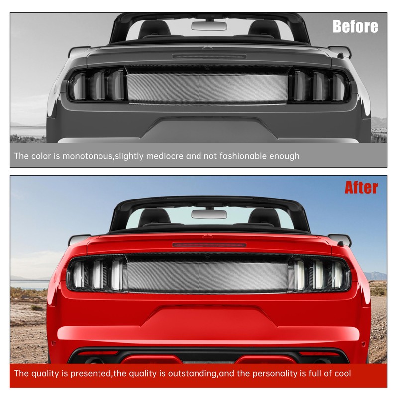 KAKABAS Tail Light Cover Trim Frame, Carbon Fiber Protective Frame