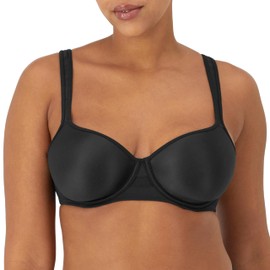 Bali Women's One Smooth U Ultra Light Minimizer Underwire Bra DF3490, Black, 36DD