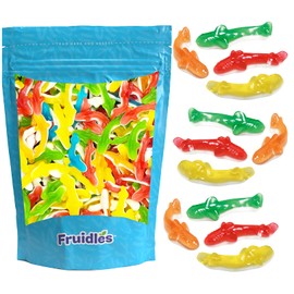 Fruidles Assorted Gummi Sharks Candy, Delicious Fruit Flavors Gummies (Half-Pound)