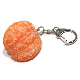 Coconut Accessories 003TK Peeling Mandarin Food Sample Keychain Cute, Funny, Souvenir, Present