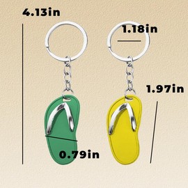 Flip Flop Keychains Gift for Daughter Son Birthday Gifts for Brother Sister Christmas Gifts for Husband Wife 3d Keychain for Purse Tote Bag Charms for Handbags Wallet Accessories for Girls Boys