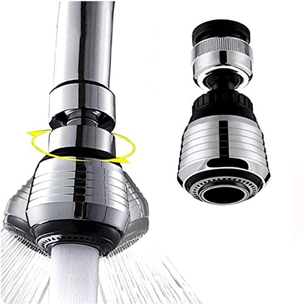 Sink Tap Rotatable Water Bubbler 360 Degree Rotating Water Swivel Faucet Kitchen Tap Aerator for Bathroom Kitchen Tap Nozzle Filter Adapter by Koksi