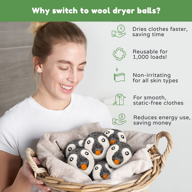 Wool Dryer Balls - No More Dryer Sheets - XL