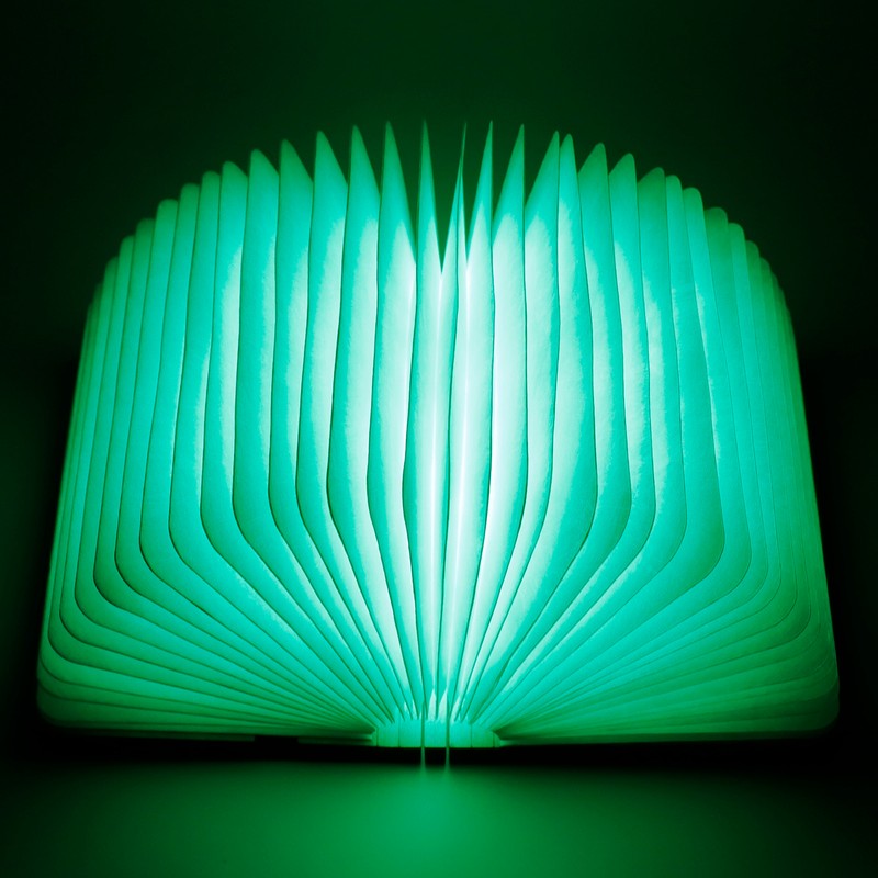 USB Magnetic Wooden Book Light Portable LED Foldable Desk Night