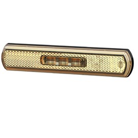 HELLA 2PS 013 302-201 Side Marker Light - Shapeline Tech - LED - 12V - Bolted - Lens Colour: Yellow - Cable: 250mm - left/right