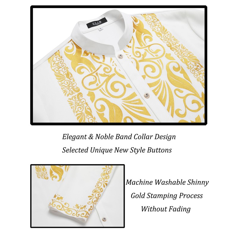 ZSJR Mens 2 Piece Dashiki Set African Shirt and Pants