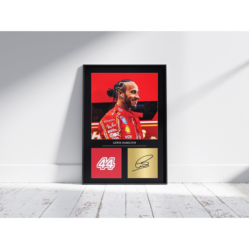 Lewis Hamilton Gift Signed A4 Print Display Unframed Lewis Hamilton