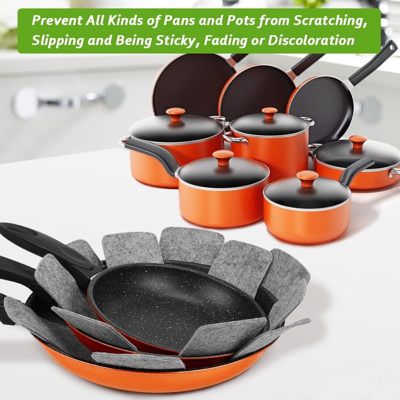 BOYAN Pot and Pan Protectors, Thicker Felt Pan Pot Separators
