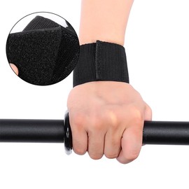 Weightlifting Wrist Hook Strap, Heavy-Duty Weightlifting Wrist Strap Weightlifting Training Wrist Support Bandage Black Gym Hook Grip Men and Women Fitness Gloves Advanced Fitness Equipment