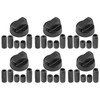 SPARES2GO Universal Black Control Switch Knobs for all makes and