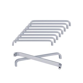 SPDYCESS Pack of 10 Aluminium Alloy Cabinet Handles, Door Handles, Furniture Handles, Pulls Handles for Wardrobe, Chest of Drawers, Drawer Handles, Furniture Door Handles (Hole Spacing 128 mm)