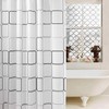 ZONADAH 180x180cm Square Plaid Shower Curtain Toilet Shower Curtains with