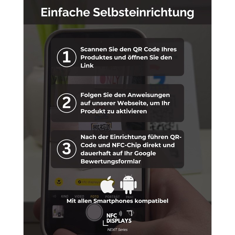 Stand / Sign for Google Reviews with QR Code and