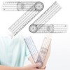 2 Pieces 360° Goniometer Protractor Rotating Medical Goniometer Protractor Transparent