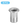 sourcing map 1/4-20 Rivet Nuts, 30pcs 304 Stainless Steel Knurled