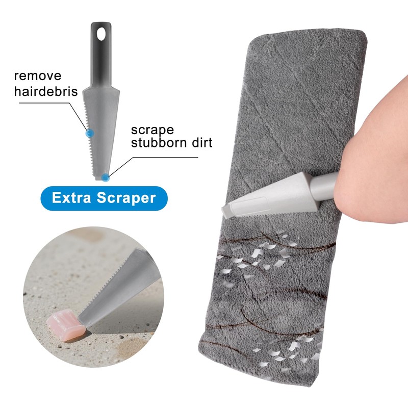 BITOPE Microfiber Dust Mop with Rotatable Flat Head, Professional Wet