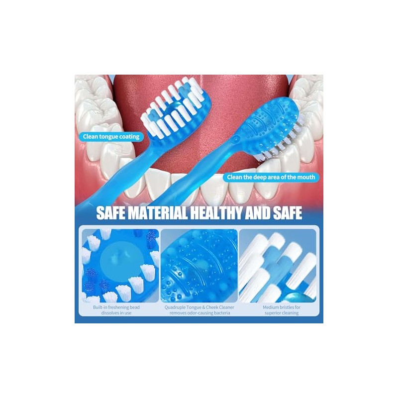 36 Pack Mini Disposable Toothbrushes – 5-in-1 Prepasted Travel Toothbrush