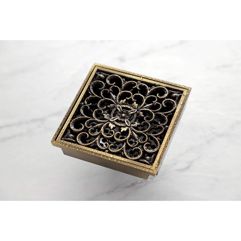 Kingston Brass BSF9771AB Watercourse Shower Drain, Antique Brass