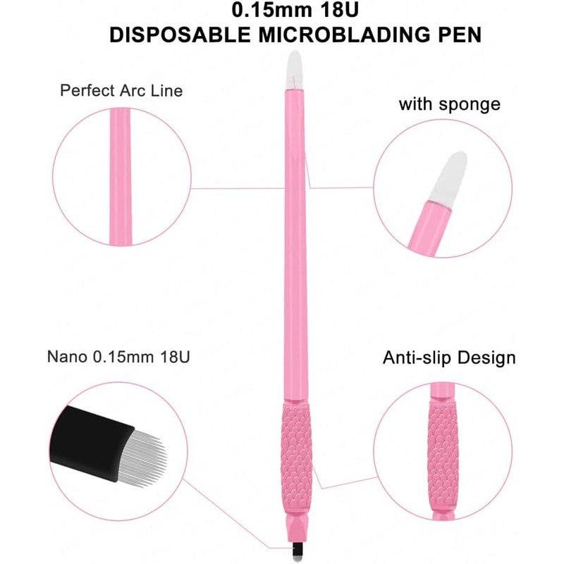 10 Lápices Desechables de Microblading para Cejas: Herramienta Manual de