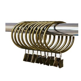 Tikwisdom 30 Pcs Bronze Metal Rings and Removable Clips (55mm) for Crafts