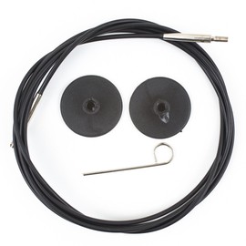 KnitPro Strickkabel mit Stecker, Kunststoff, Black, 126cm
