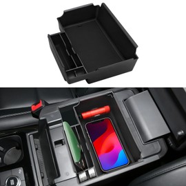 PIFOOG Accessories for Ford Explorer 2025 2024 2023 2022 2021 2020 Center Console Organizer Tray Car Armrest Storage Box Organizers with Anti Slip Mats Black 1PC