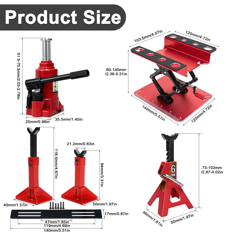 RC Car Jack Stand for 1/8 1/10 1/12 Scale RC