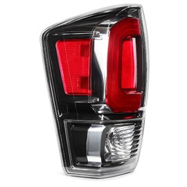 ECCPP Left Side Taillight Assembly Fit with 2020-2023 for Toyota Tacoma Headlight Chrome Housing Red Lens OE:8156004210 (Bulbs Not include)