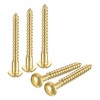 sourcing map Wood Screws M4 x 40mm Slotted Round Head