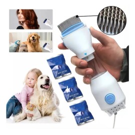 Peine Elctrico Aspiradora Para Eliminar Piojos Liendres,aspiradora para piojos Color Blanco,con 3 filtros                                             