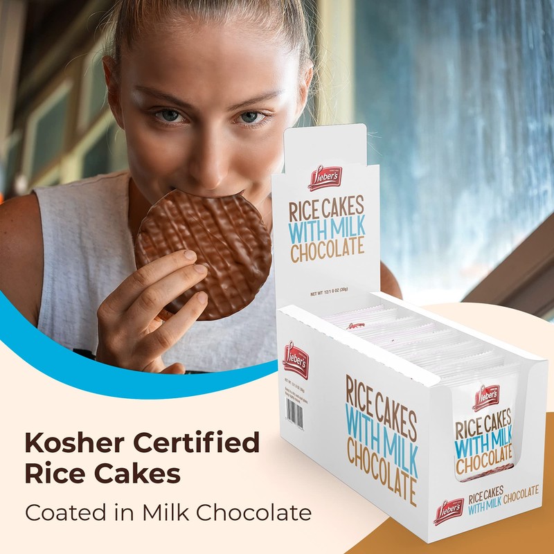 Lieber's Milk Chocolate Rice Cakes, Snack Pack, Gift Pack, Kosher