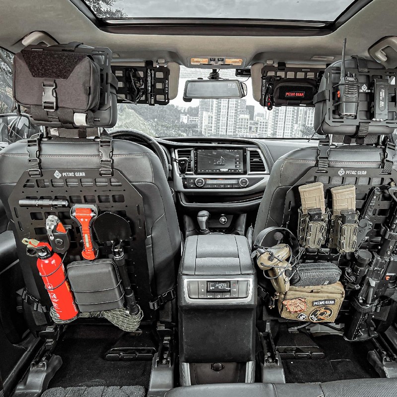 PETAC GEAR Tactical Car Seat Back Organizer | Rigid Molle