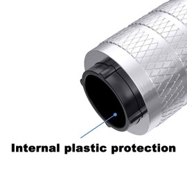 Aluminum Tire Valve Stem Caps Silver Metal Valve Stem Covers with Plastic Liner Universal Tire Valve Caps for Car Truck SUV Motorcycle Bike, Corrosion Resistant, Durable (4 Pack)