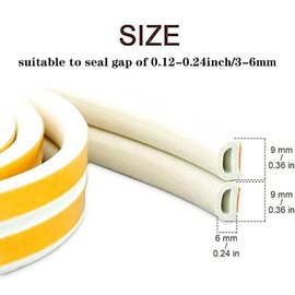 GUKOY Dichtungsband fr Tren Fenster Selbstklebendes Schaumstoffband Trdichtung Fenster, fr Anti-Kollision/Schalldichter/Wasserdichter/Staubdicht (20M-Wei?)