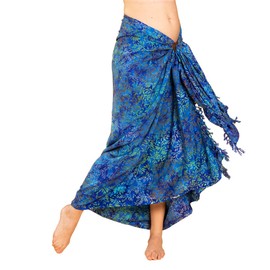 PANASIAM Sarong B109 green leaf, L