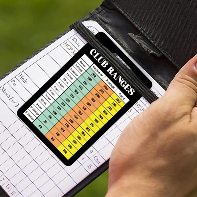TEHAUX 12 Sheet Golf Scorecard Range Cards Golf Scorecard Training