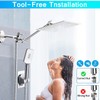 Rain shower heads with Handheld Spray Combo,8''High Pressure Rainfall Shower